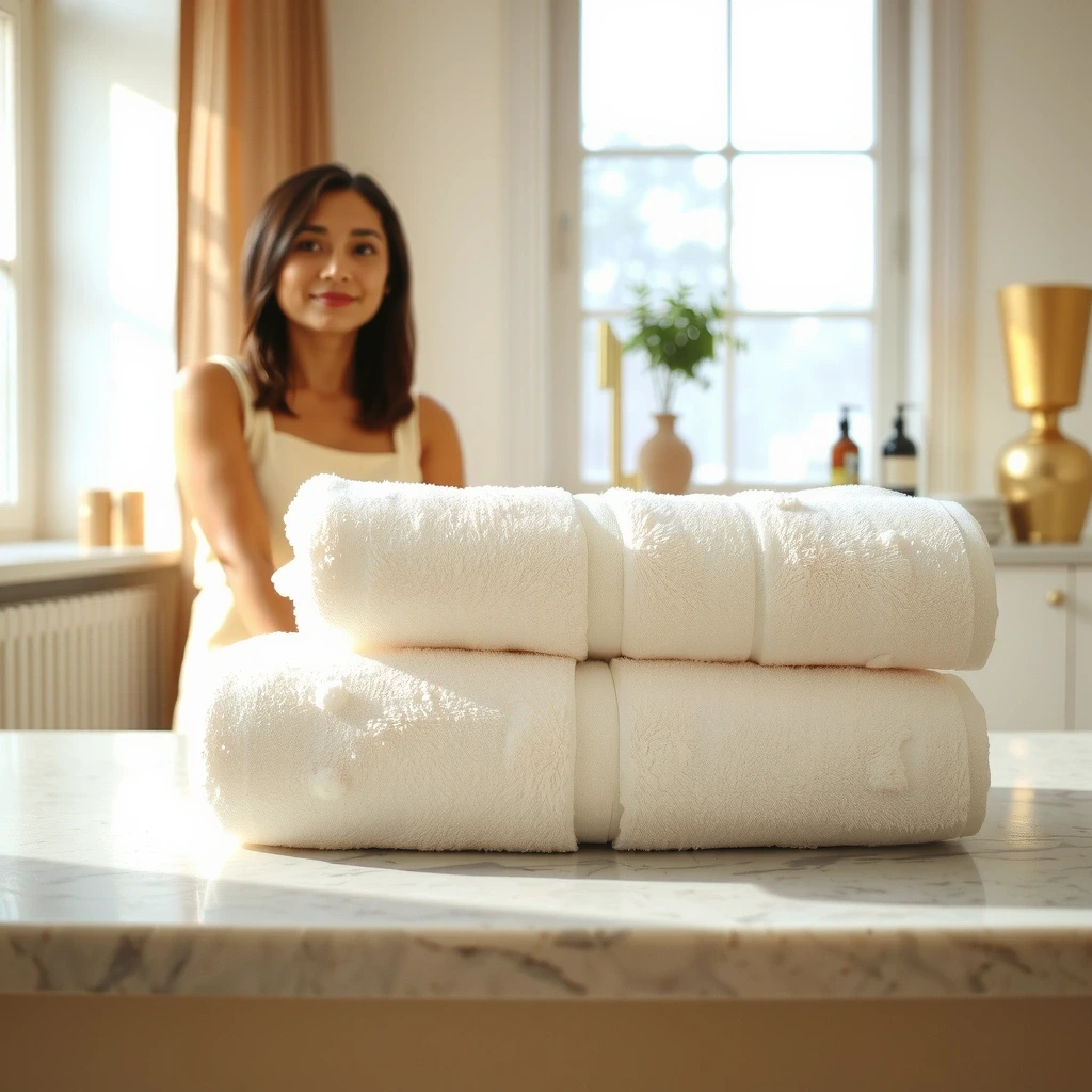 Pristine folded towels