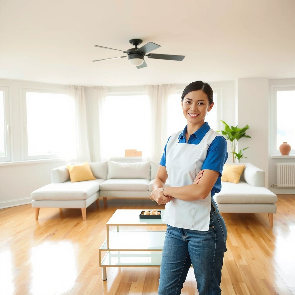 Interior space with polished floor